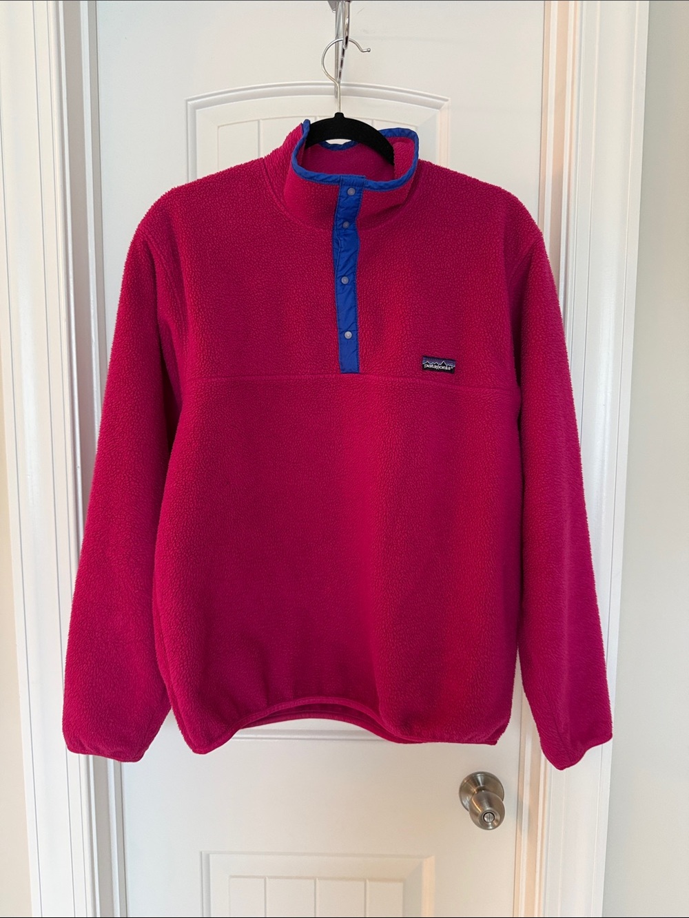 Vintage Patagonia Synchilla Snap-T Fleece Magenta Pink Women's L Made in USA